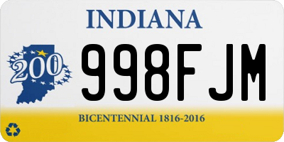 IN license plate 998FJM