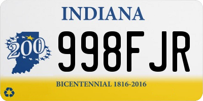 IN license plate 998FJR