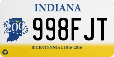 IN license plate 998FJT