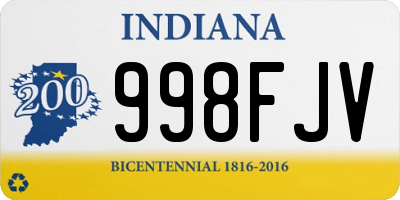 IN license plate 998FJV