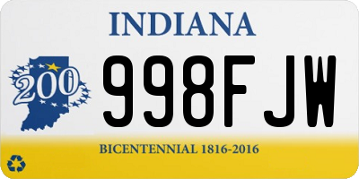 IN license plate 998FJW