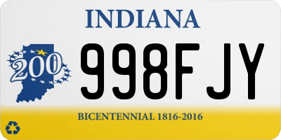 IN license plate 998FJY