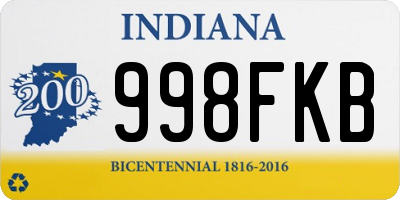 IN license plate 998FKB