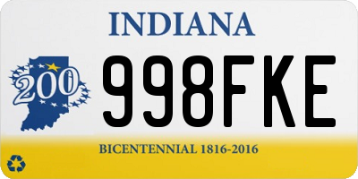 IN license plate 998FKE