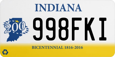 IN license plate 998FKI