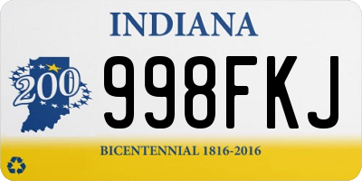 IN license plate 998FKJ