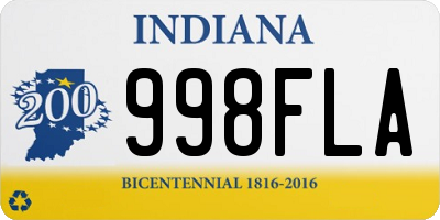 IN license plate 998FLA