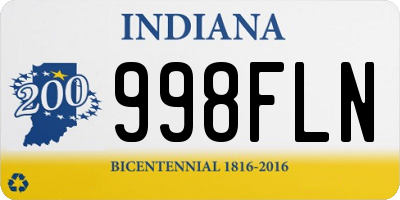 IN license plate 998FLN