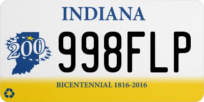 IN license plate 998FLP