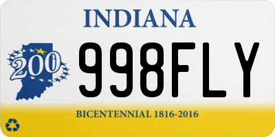 IN license plate 998FLY