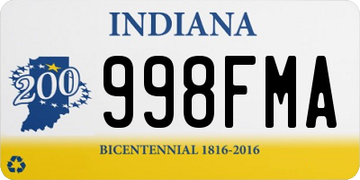 IN license plate 998FMA