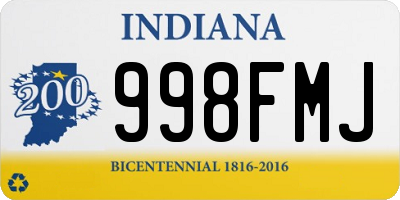 IN license plate 998FMJ