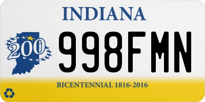 IN license plate 998FMN