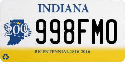 IN license plate 998FMO