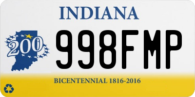 IN license plate 998FMP