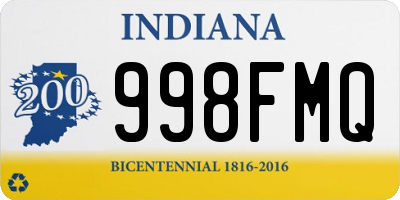 IN license plate 998FMQ