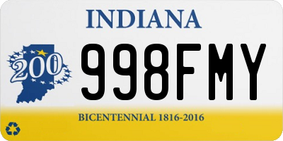 IN license plate 998FMY