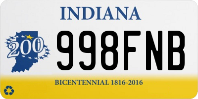 IN license plate 998FNB