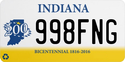 IN license plate 998FNG