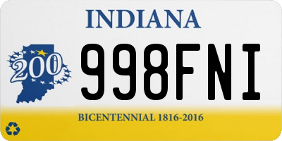 IN license plate 998FNI