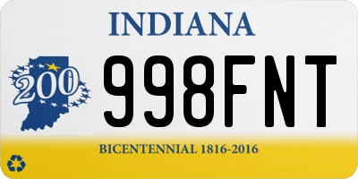 IN license plate 998FNT