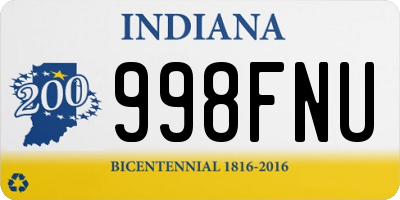 IN license plate 998FNU