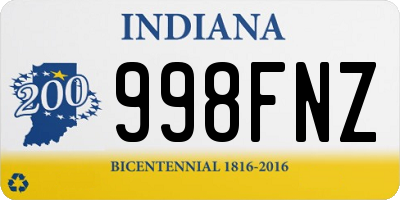 IN license plate 998FNZ