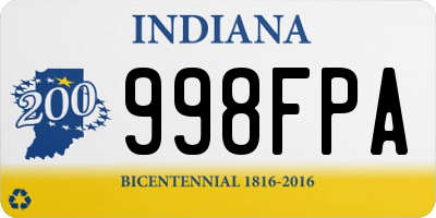 IN license plate 998FPA