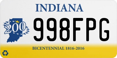 IN license plate 998FPG