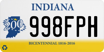 IN license plate 998FPH