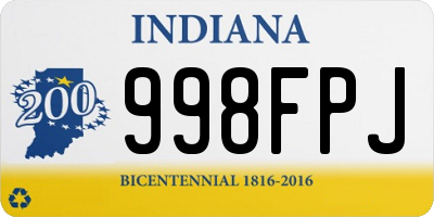 IN license plate 998FPJ