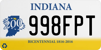 IN license plate 998FPT