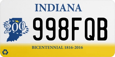 IN license plate 998FQB