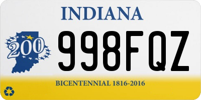 IN license plate 998FQZ