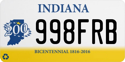 IN license plate 998FRB