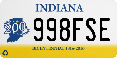 IN license plate 998FSE