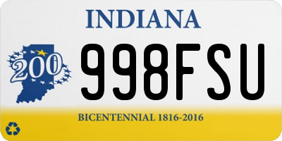 IN license plate 998FSU