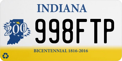 IN license plate 998FTP