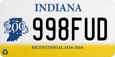 IN license plate 998FUD