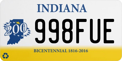 IN license plate 998FUE