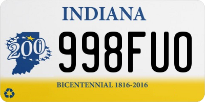 IN license plate 998FUO