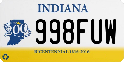 IN license plate 998FUW