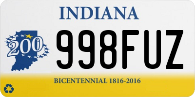 IN license plate 998FUZ