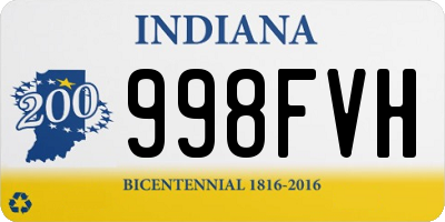 IN license plate 998FVH