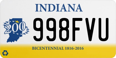 IN license plate 998FVU