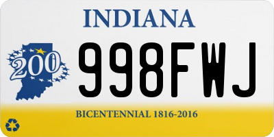 IN license plate 998FWJ