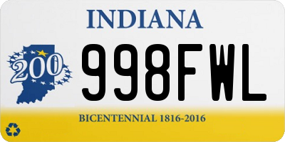 IN license plate 998FWL