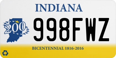 IN license plate 998FWZ