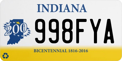IN license plate 998FYA
