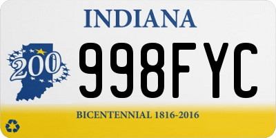 IN license plate 998FYC